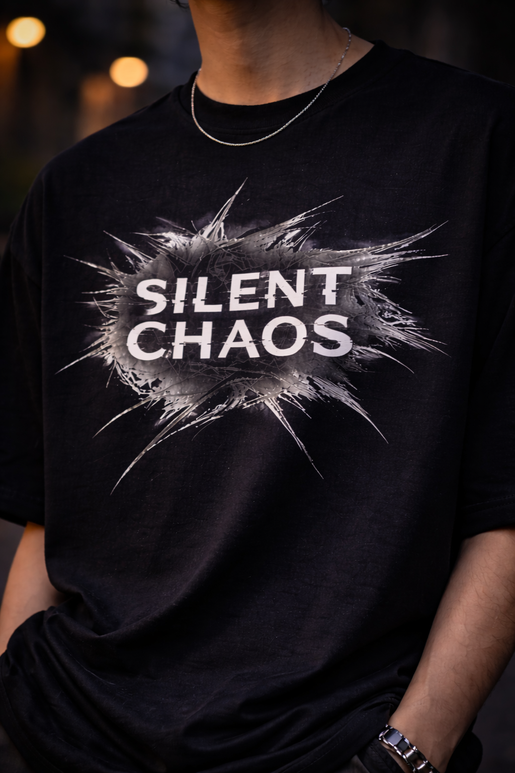 Silent Chaos Oversized Tee – Trendoro