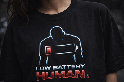 Low Battery Human Oversized Tee – Trendoro