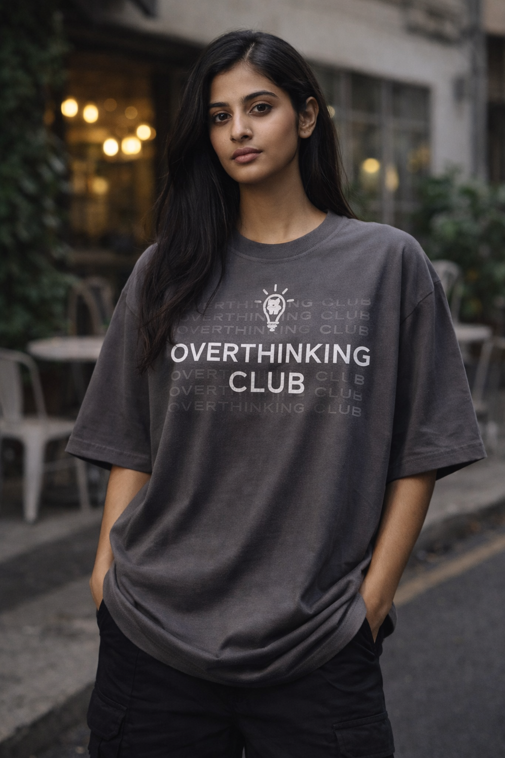 Overthinking Club Oversized Tee – Trendoro