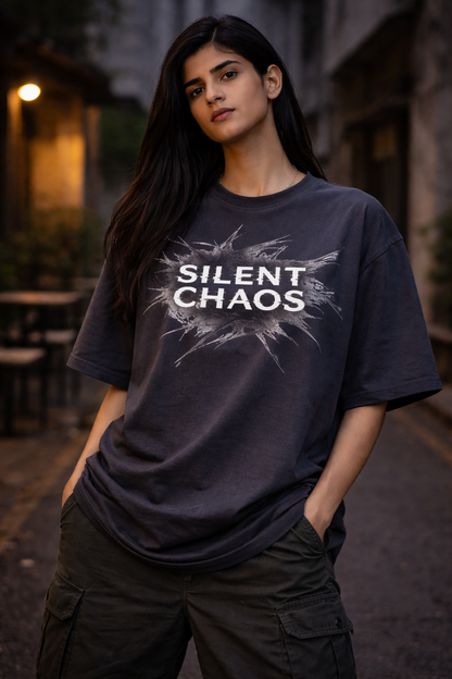 Silent Chaos Oversized Tee – Trendoro