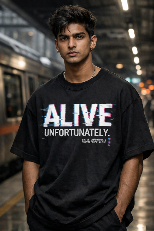 Alive. Unfortunately. Oversized Tee – Trendoro