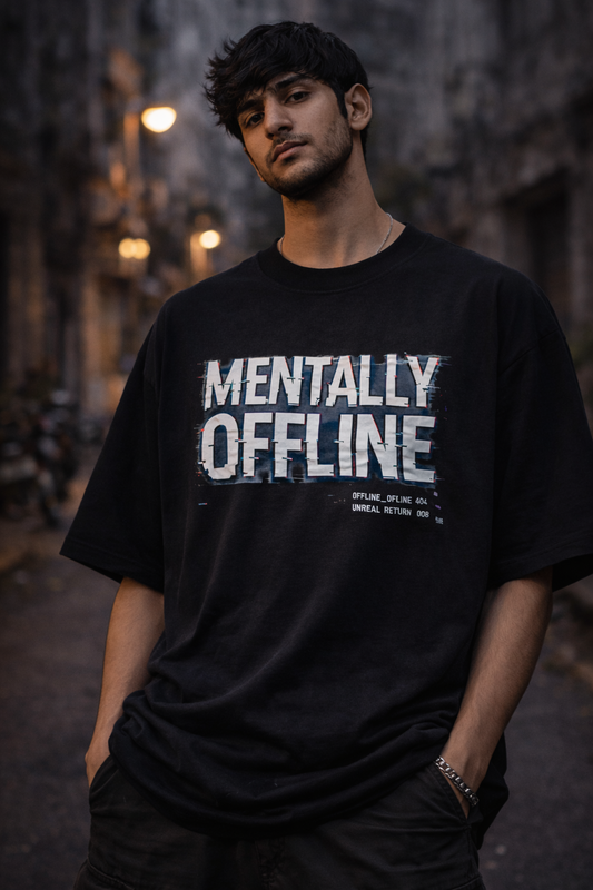 Mentally Offline Oversized Tee – Trendoro