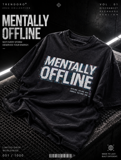 Mentally Offline Oversized Tee – Trendoro