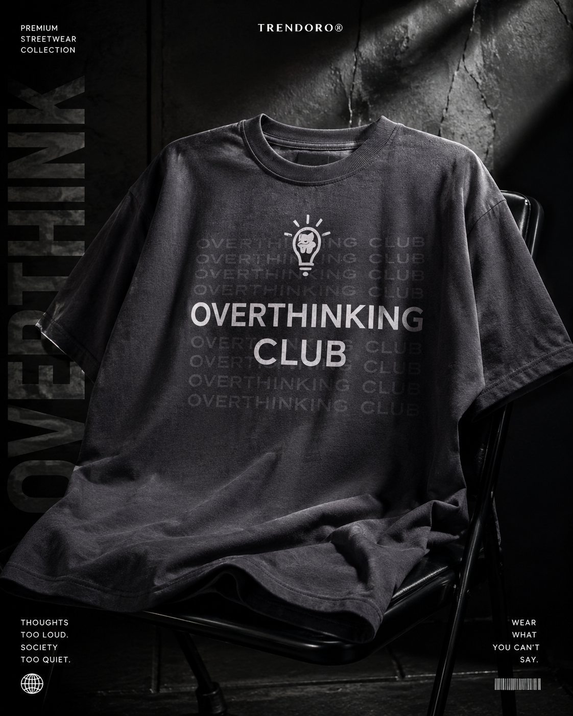 Overthinking Club Oversized Tee – Trendoro